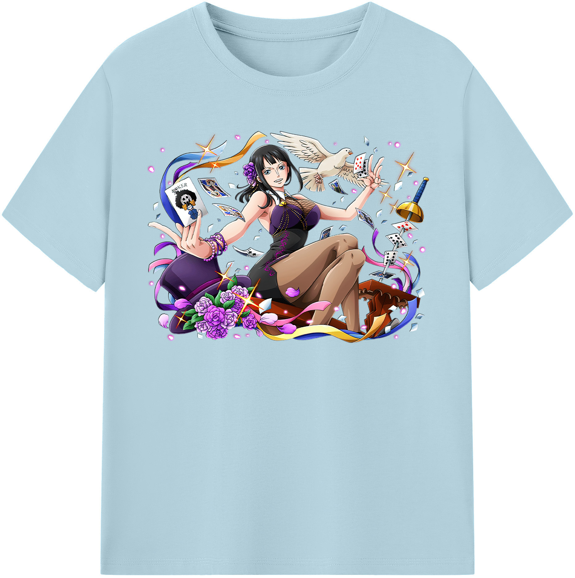 ワンピース ニコ・ロビン ONE PIECE Nico Robin 綿100％半袖Tシャツ（フロントプリント）